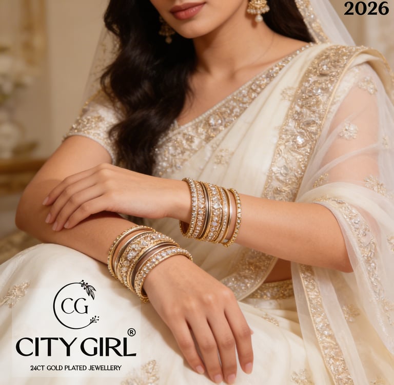 citygoldjewellerybangles.in - 18Carat Gold plated Party wear bangles for women, Party sets with AD