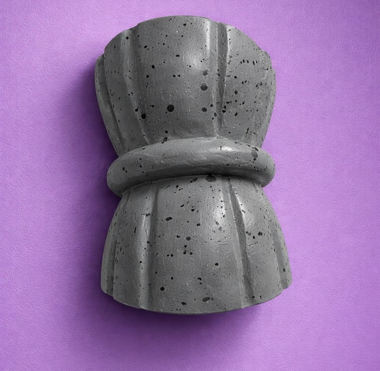 arbotante gris tipo concha en fibra de vidrio