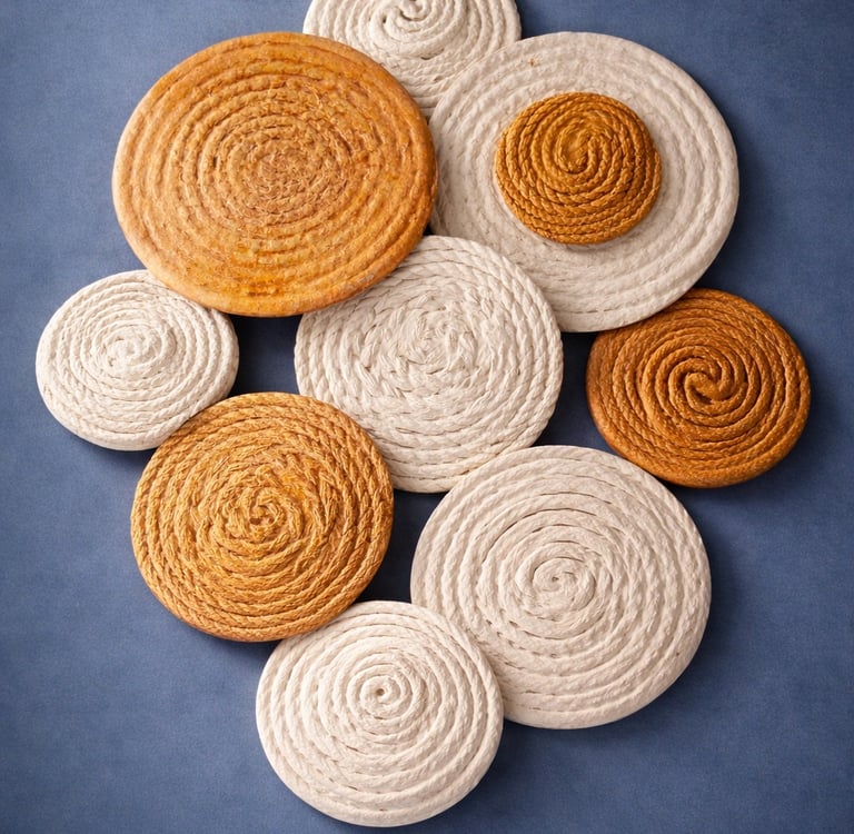 decoración de pared rizada en fibra de vidrio