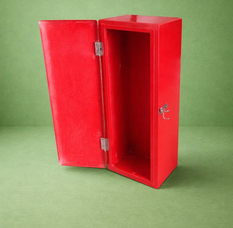 gabinete para un solo extintor en fibra de vidrio