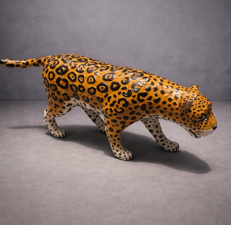 Jaguar hecho en fibra de vidrio