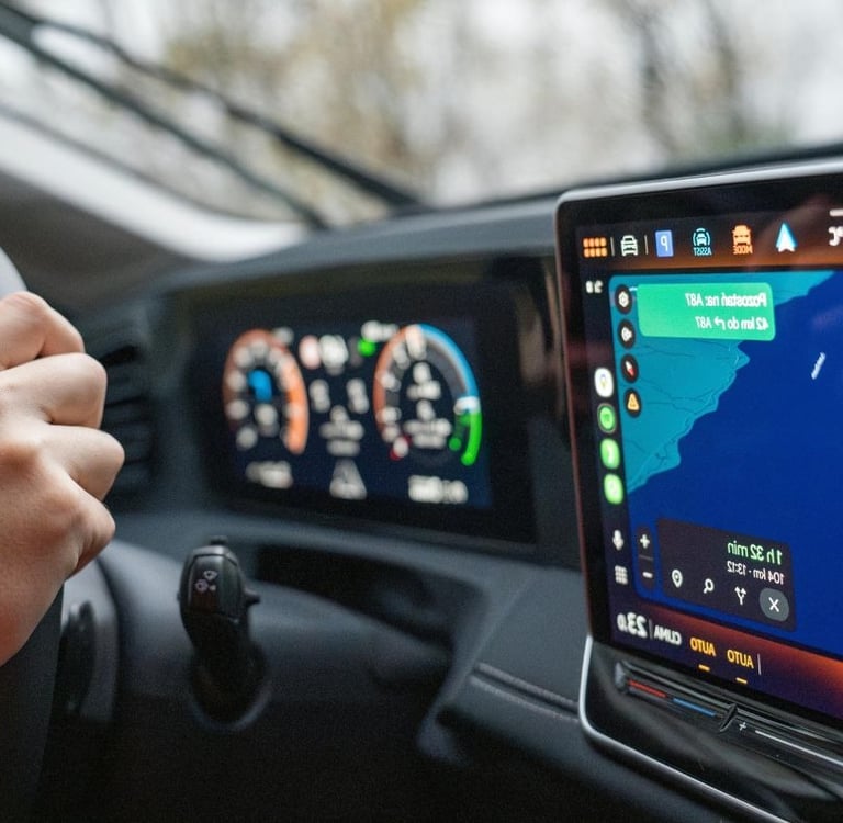 Active driver using navigation app in rental car for gig work in Tucson Arizona