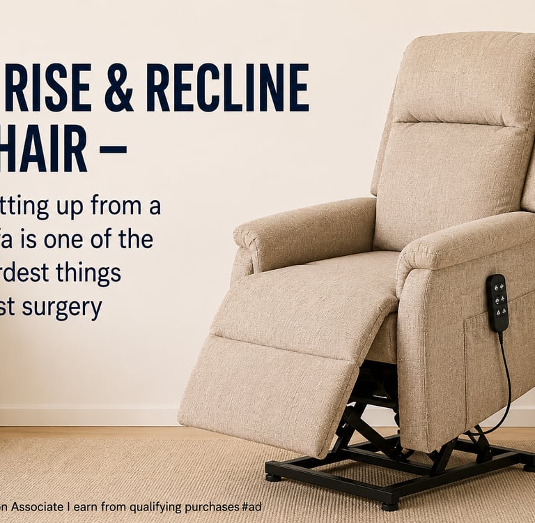 Rise and Recline Chair for quick recovery from knee injury or surgery