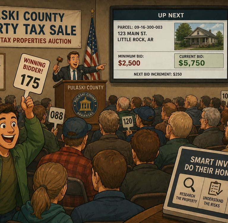 Pulaski county, AR holds the largest property tax sale annually.