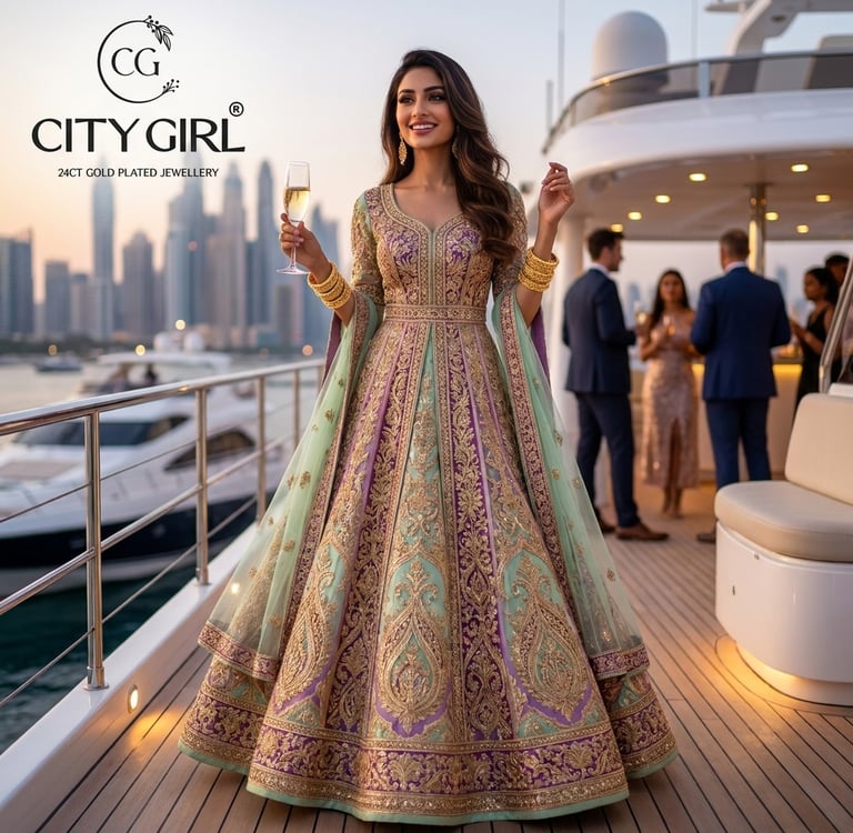 City Girl 18Carat Gold Plated - Anti-Tarnish Bridal Bangles Sets for Women - CityBangles.com