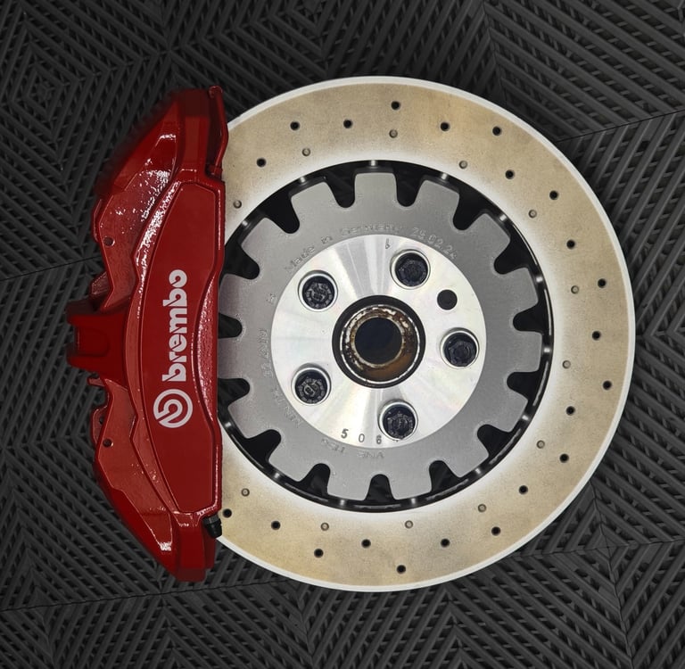Brembo GT350 calipers retrofitted onto the VW MQB platform