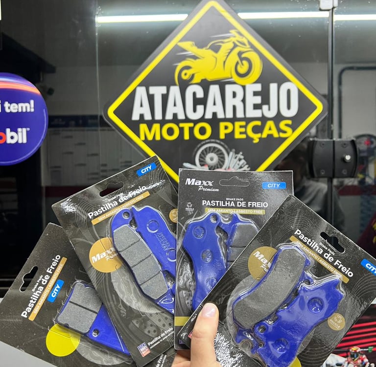 Pastilhas e Lonas de Freio no Atacarejo Moto Peças em Campinas.