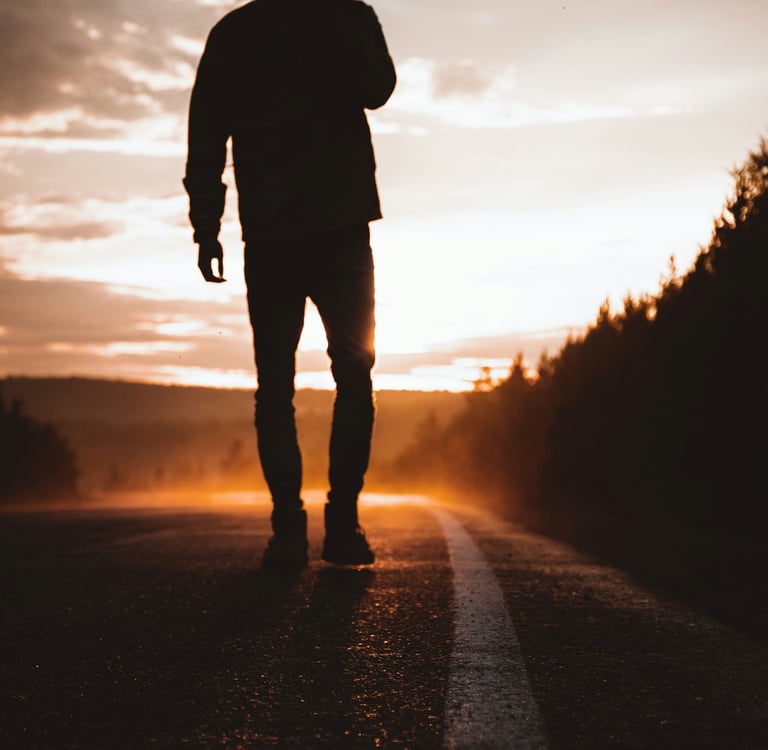 A man walking away because he needs space and time to think