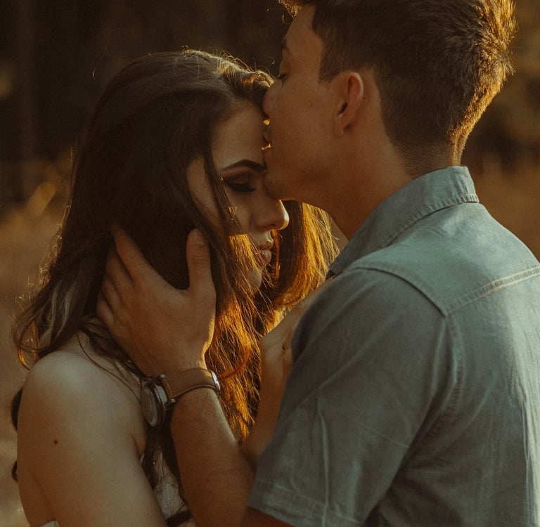 A man being very caring of his girlfriend and showing signs that he wants the relationship to work