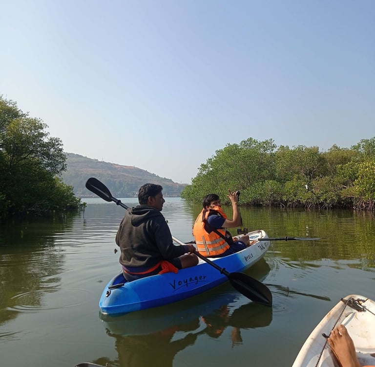 Kayaking at Anjarle, dapoli, ratnagiri
