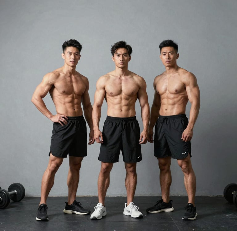 A close-up of a dumbbell resting on a dark gym floor illuminated by soft, moody lighting.