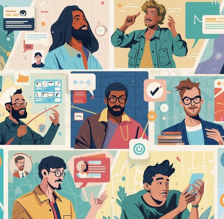 Diverse men connecting online through HSV communities: Reddit, Discord, forums showing 200,000+ men