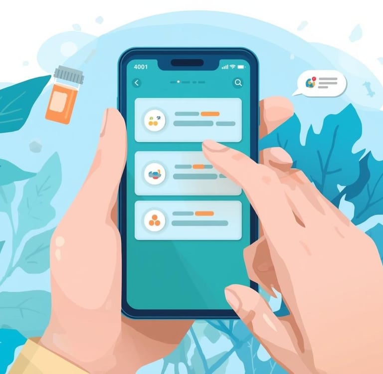 Phone displaying app reminders for consistent HSV antiviral medication