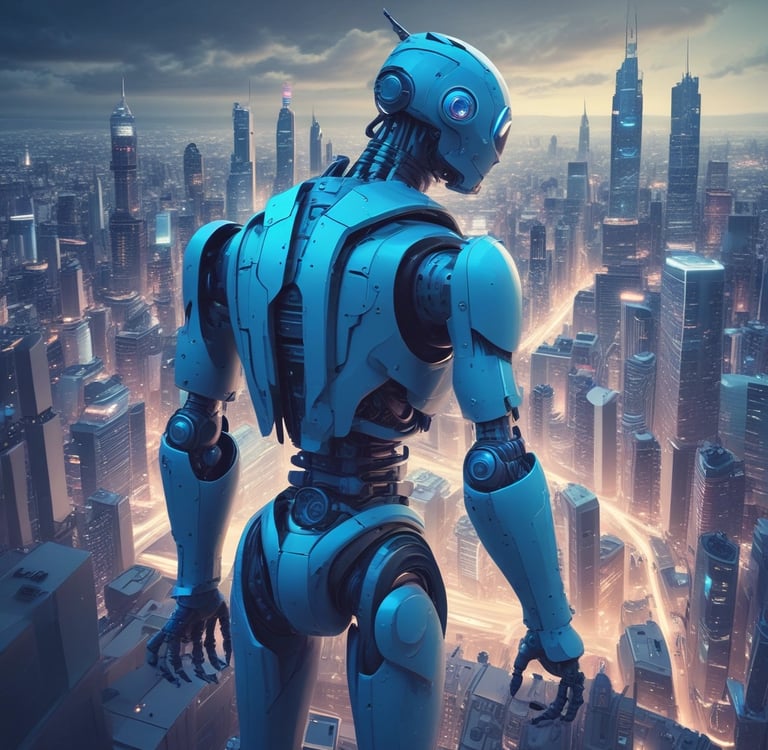 a person sitting in a small metal structure