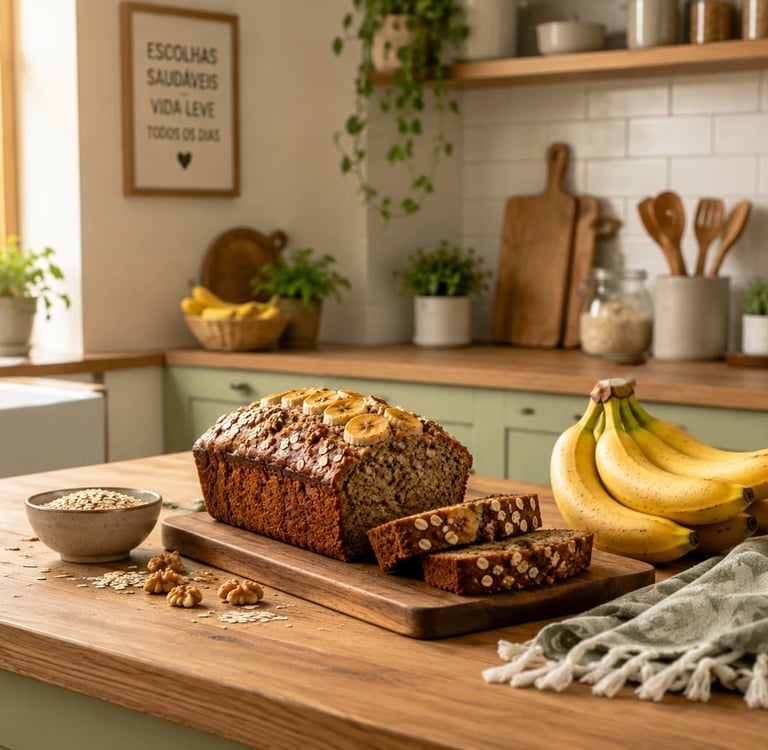 Bolo de Banana Sem Açúcar: Receita com Aveia e Farinha Integral