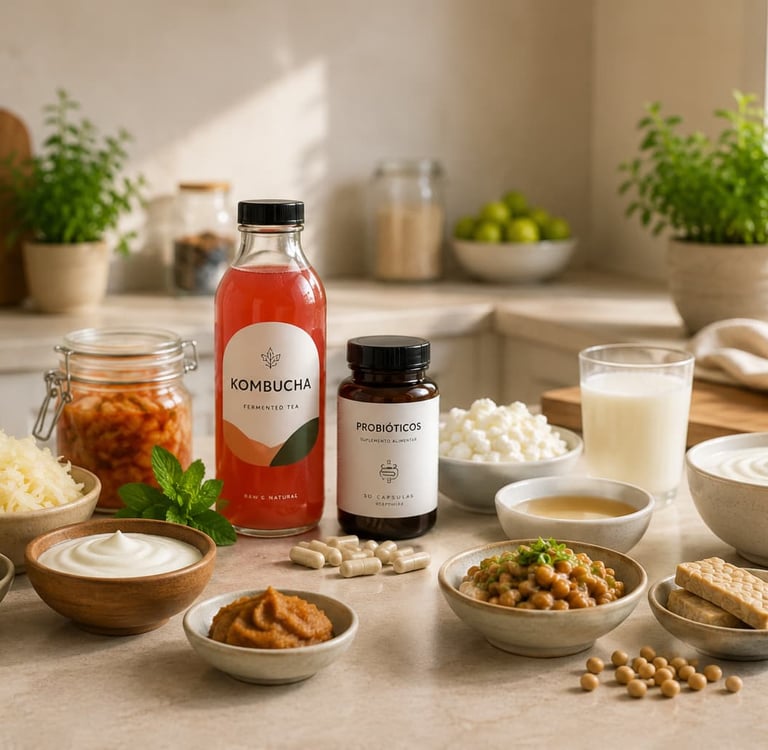 Probióticos e alimentos fermentados naturais