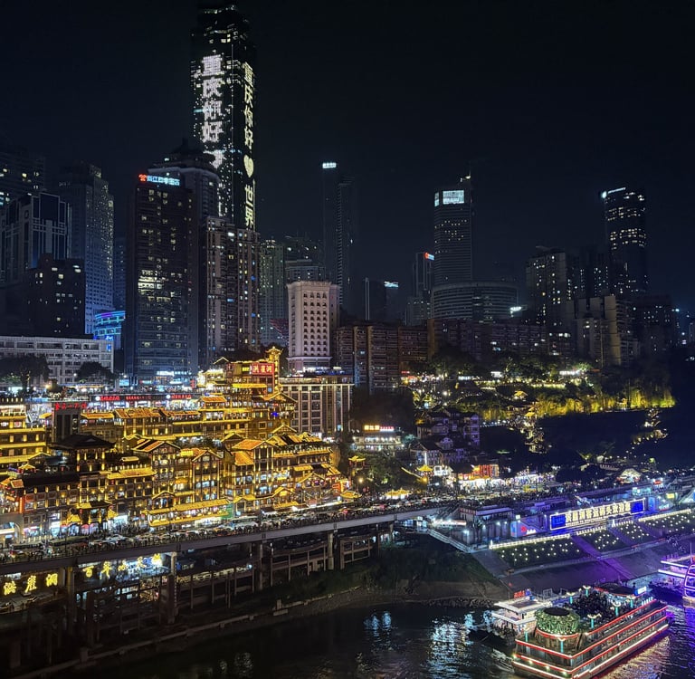 Hongya Cave across the river