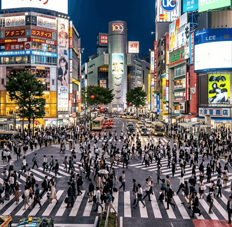 Shibuya como região moderna para ficar em Tóquio.