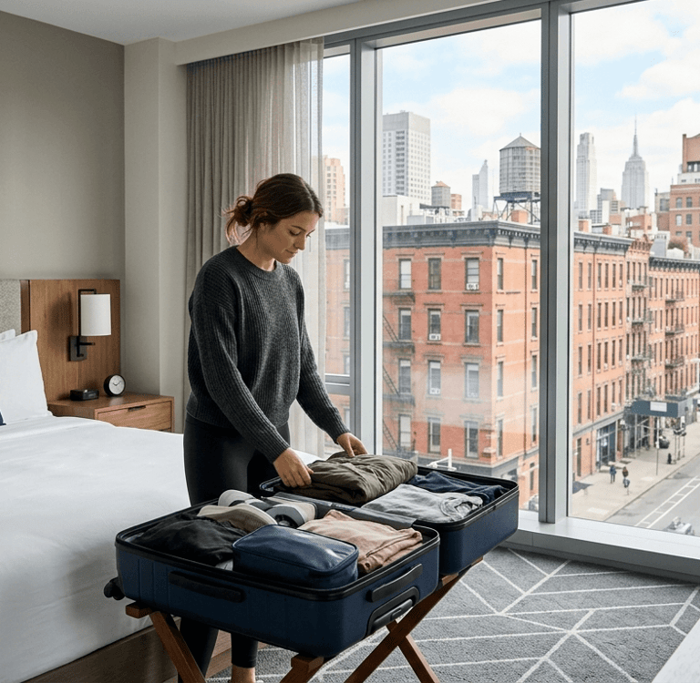 Hospedagem nos Estados Unidos como um dos principais custos da viagem.