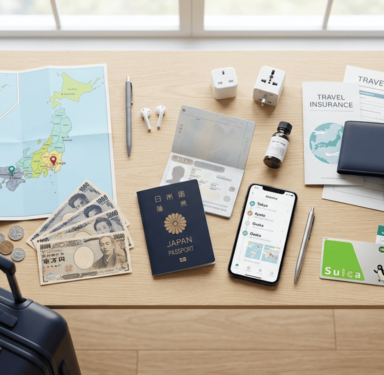 Checklist de documentos e seguro viagem para viajar ao Japão.