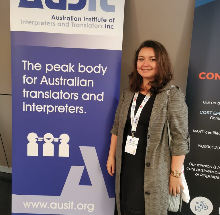 Elvira Kurmasheva, member of the Australian Institute of Interpreters and Translators, National Conference in Sydney, NSW
