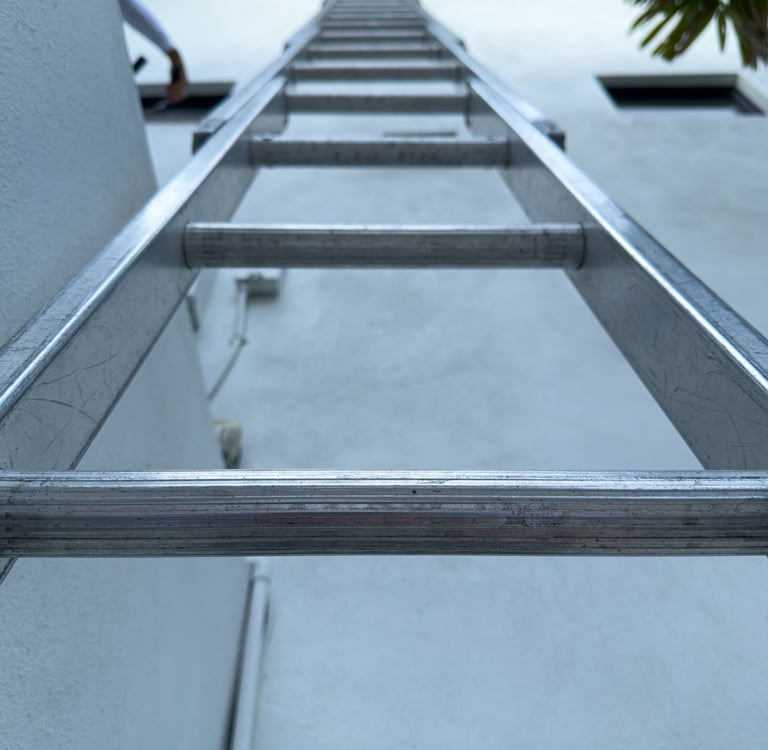 Professional window cleaning service on a home in Bonita Springs Florida