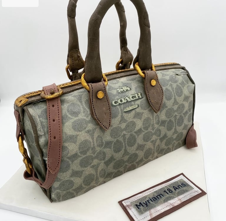 gâteau sculpté , sac à main 