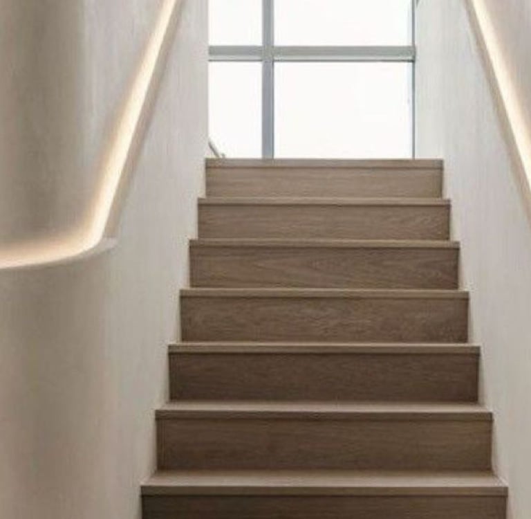 Staircase with microcement