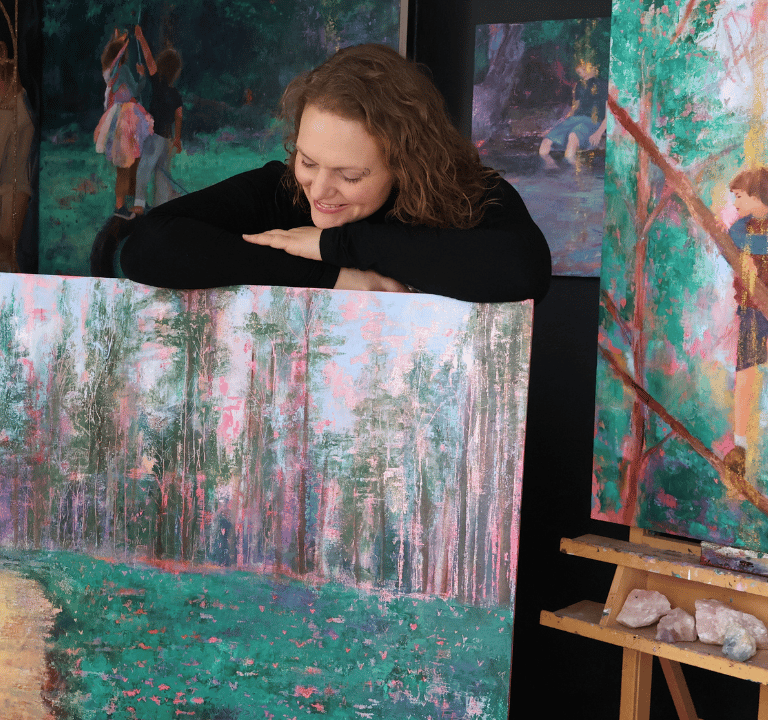 Spiritual fine art portrait capturing presence, beauty, and embodiment