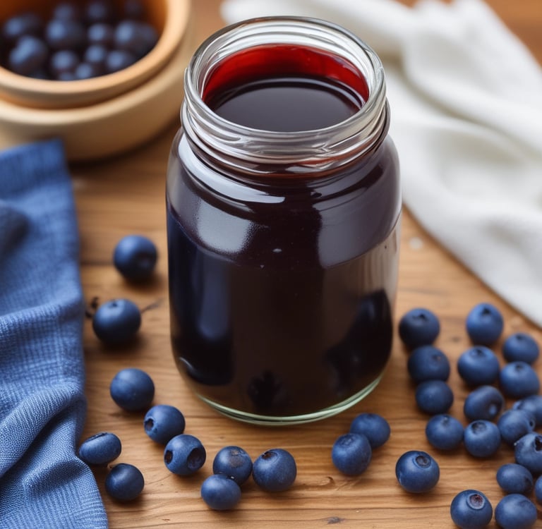 pancake and blueberries platter