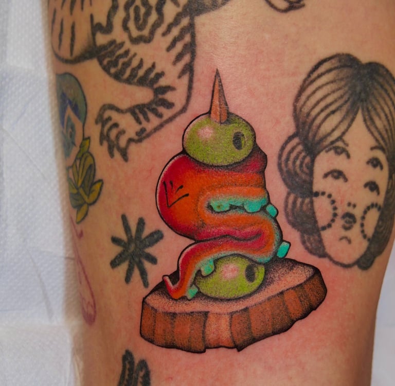 tatouage de pinxto en couleur 