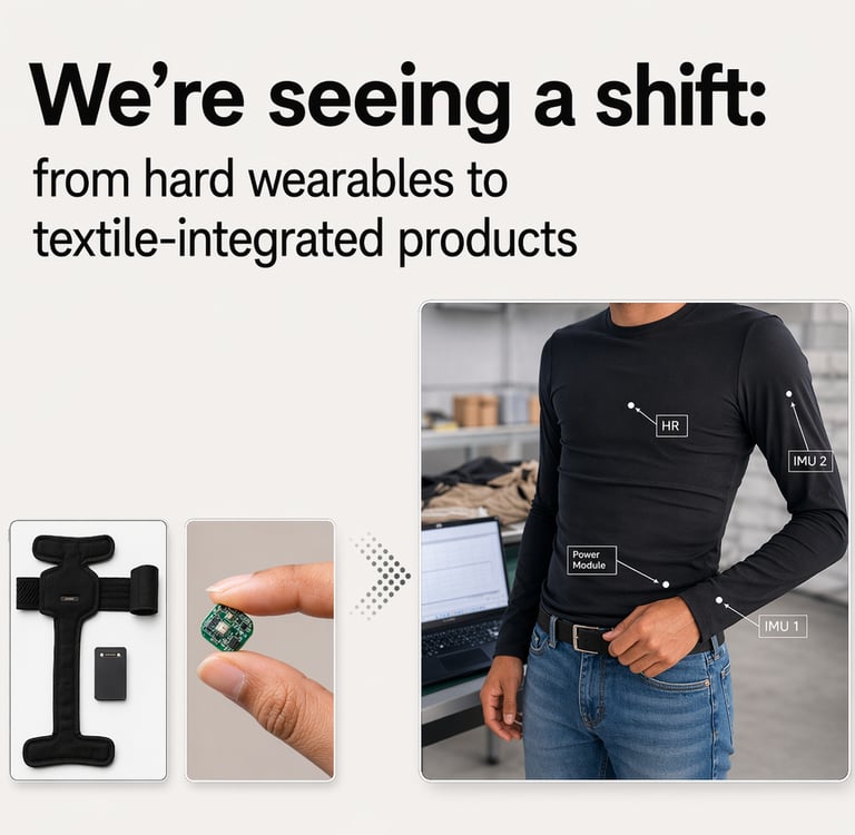 hard wearables to textile integrated products