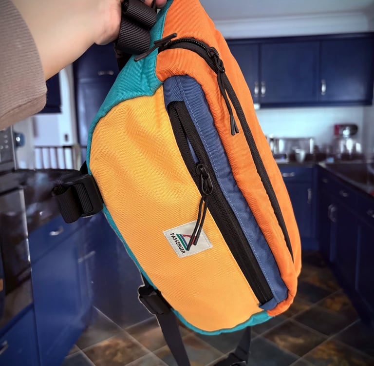 passenger multicoloured bum bag Is my mum bag allowing me to pack light with baby essentials