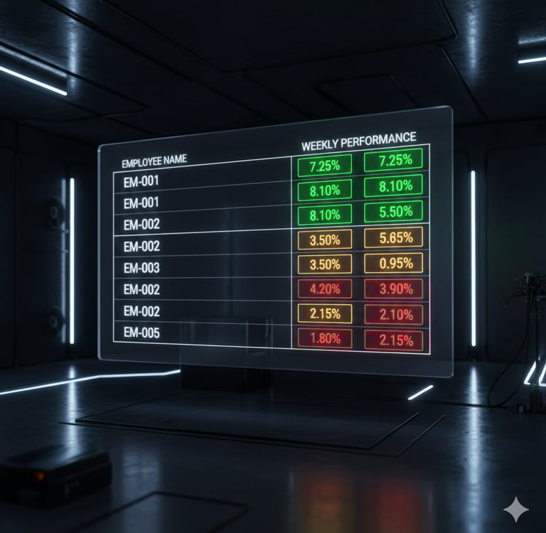 dashboard kpi tracker turnover by Gameed Omar for retail stores