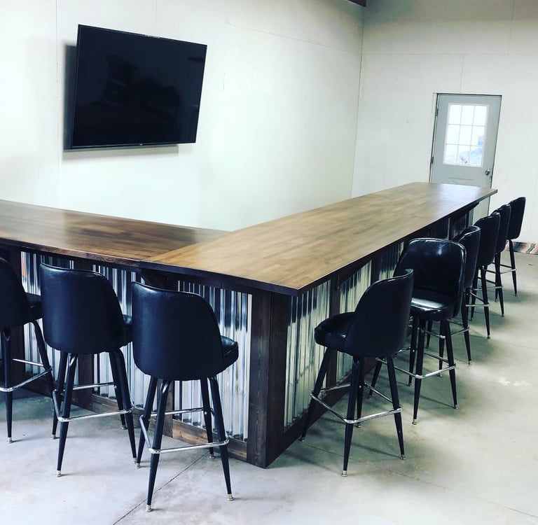 Custom wooden bar design