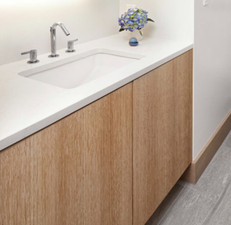 Beautifully finished bathroom vanity