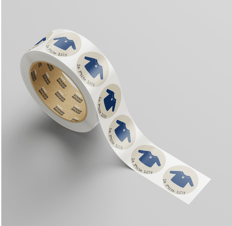 Autocollants circulaires arborant le logo pour la fermeture de colis ou cadeaux