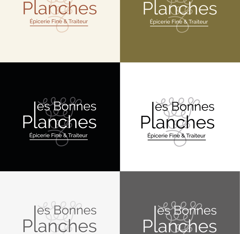 déclinaisons du logo Les bonnes planches pour être adapté sur tous les supports