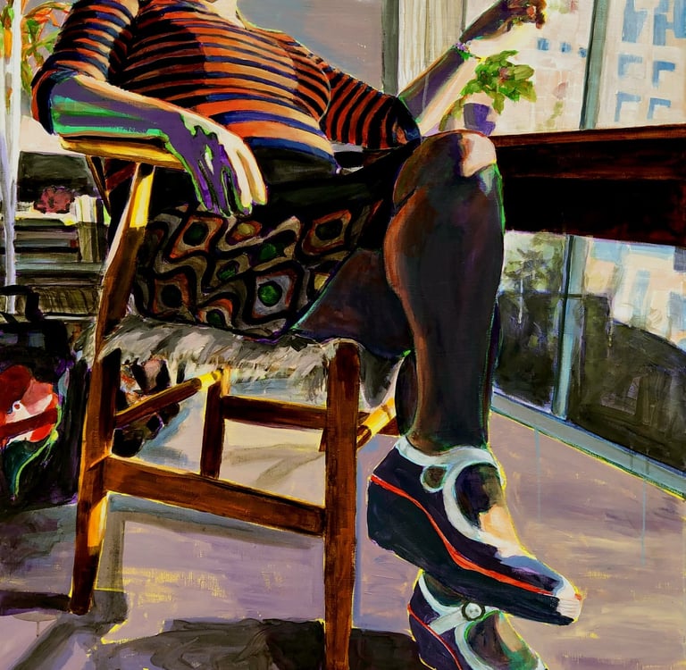 Sweater 1, 36" x 48" Acrylic on canvas, 2021