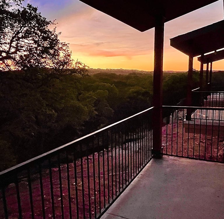 Balconies waterproofed and poured with concrete in Helotes, TX.