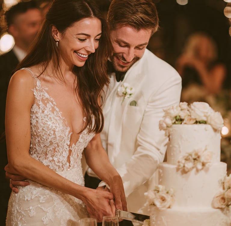 Cake cutting wedding playlist photo