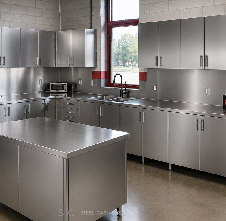 Heavy-Duty Stainless Steel Cabinets for Fire Stations