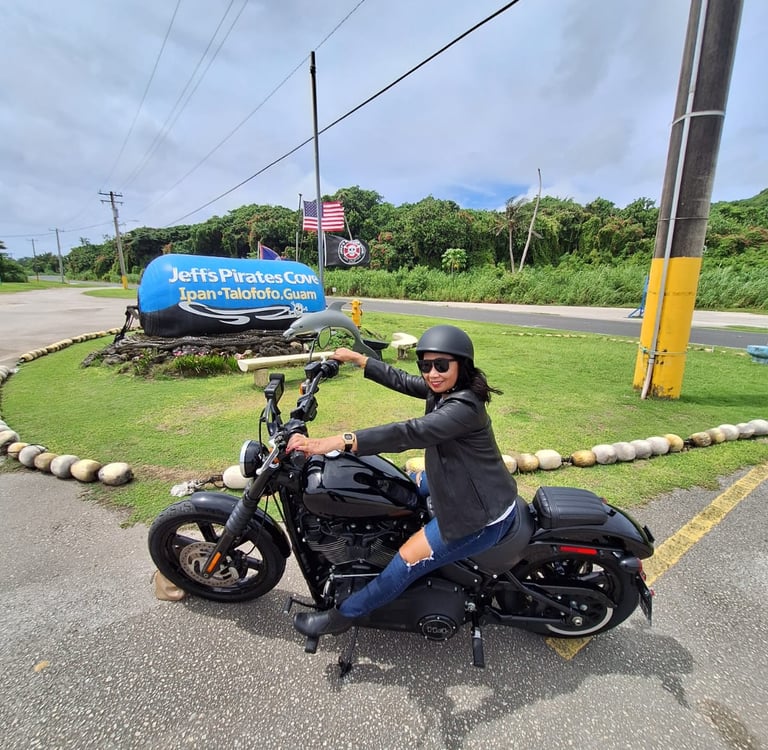 Harley chick on guam
