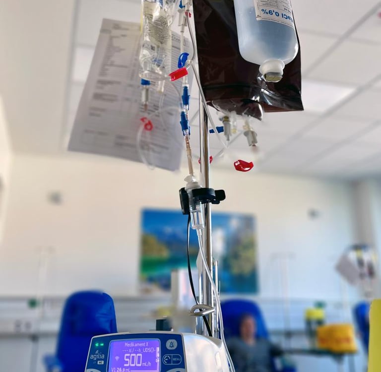 Infusionsständer auf einer Krebsstation