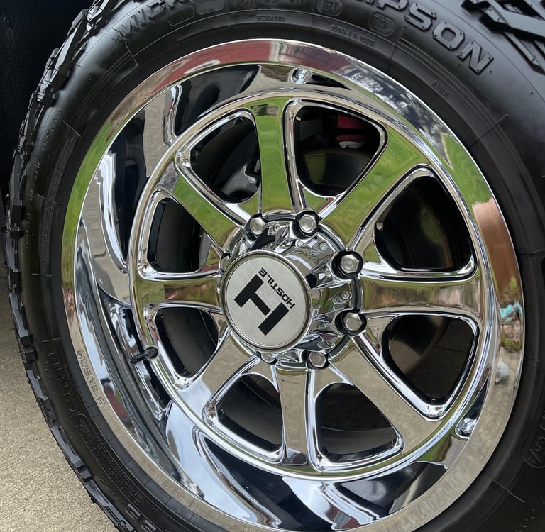 Ceramic coating applied to truck wheels in Logan Ohio for long-lasting protection and shine