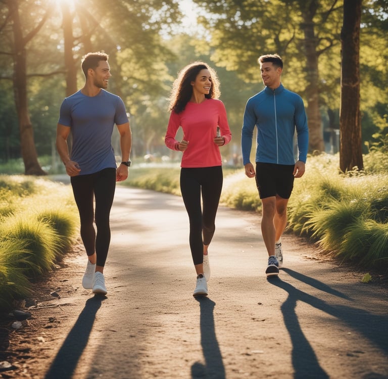 a sidewalk in a park lined with trees