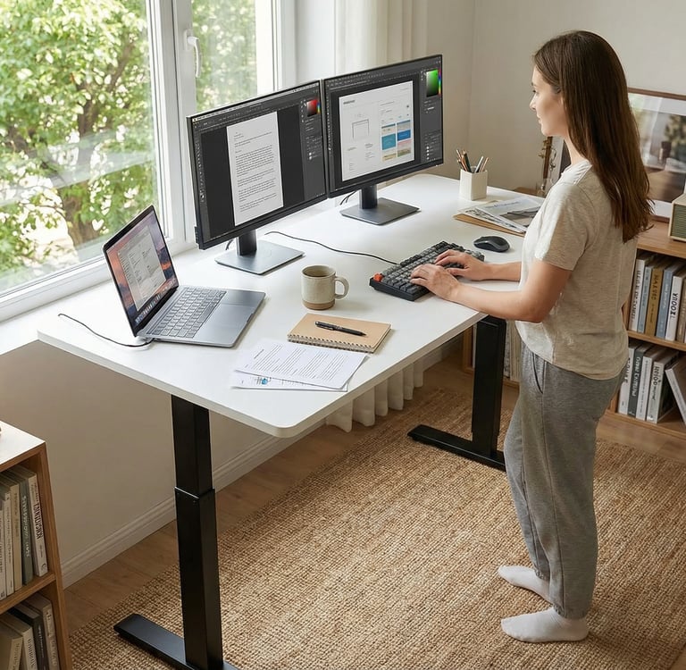 Sit-stand desk options for WFH workers & students