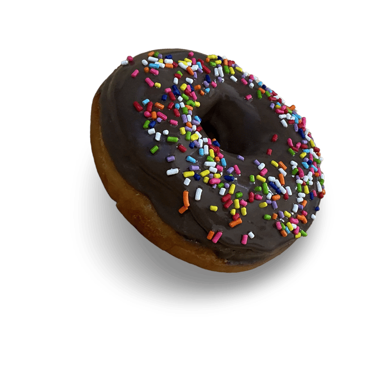 Donas fritas con chocolate casero receta casera con chispas de colores