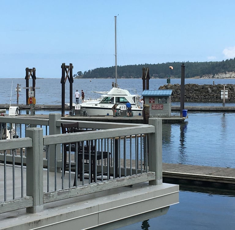 Boat Tied To Fuel Dock