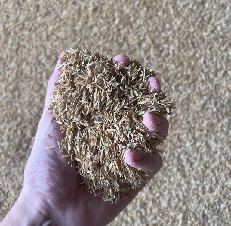 Raw rice husk sample for specification review